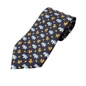 METROPOLITAN MUSEUM OF ART - Elephant tie - 100%‎ SILK - 3.5" x 59"